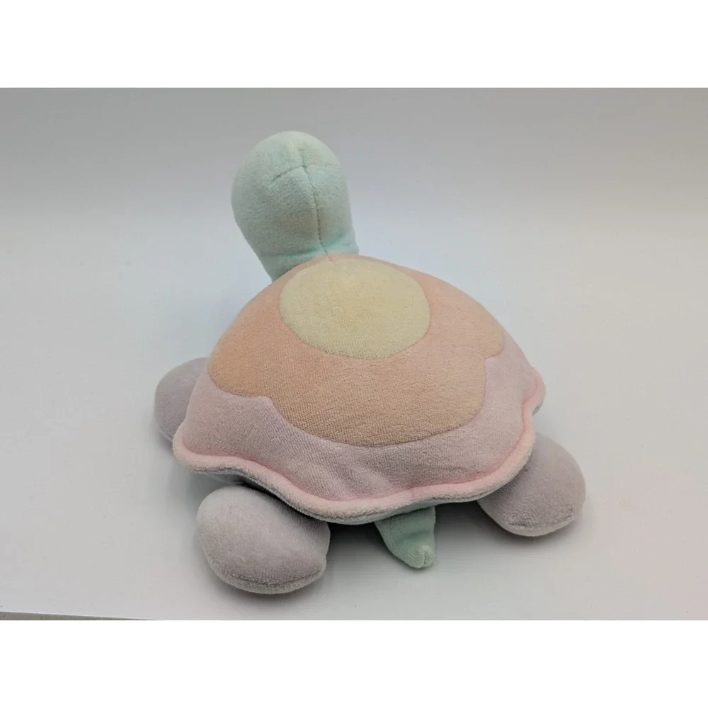 Baby Gund Rainbow Racer Turtle Plush 5696 Pastel Stuffed Animal Toy‎